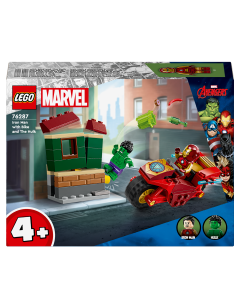 LEGO 76287 Marvel Iron Man with Bike and The Hulk Building Toy 